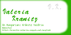 valeria kranitz business card